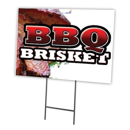 Bbq Brisket Yard Sign & Stake Outdoor Plastic Coroplast Window